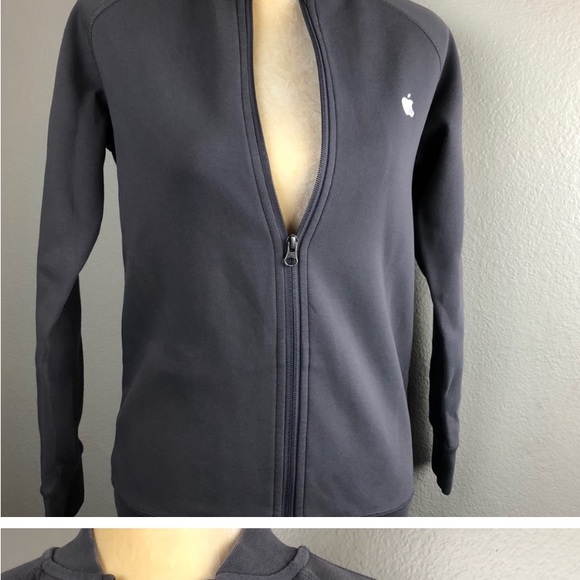 Apple employee gray zip up sweater - Picture 4 of 4